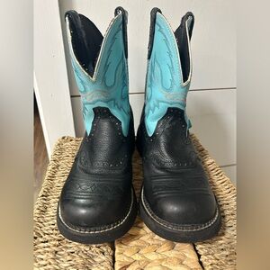 Justin Gemma women’s square toe leather western boots. Size 10.5M